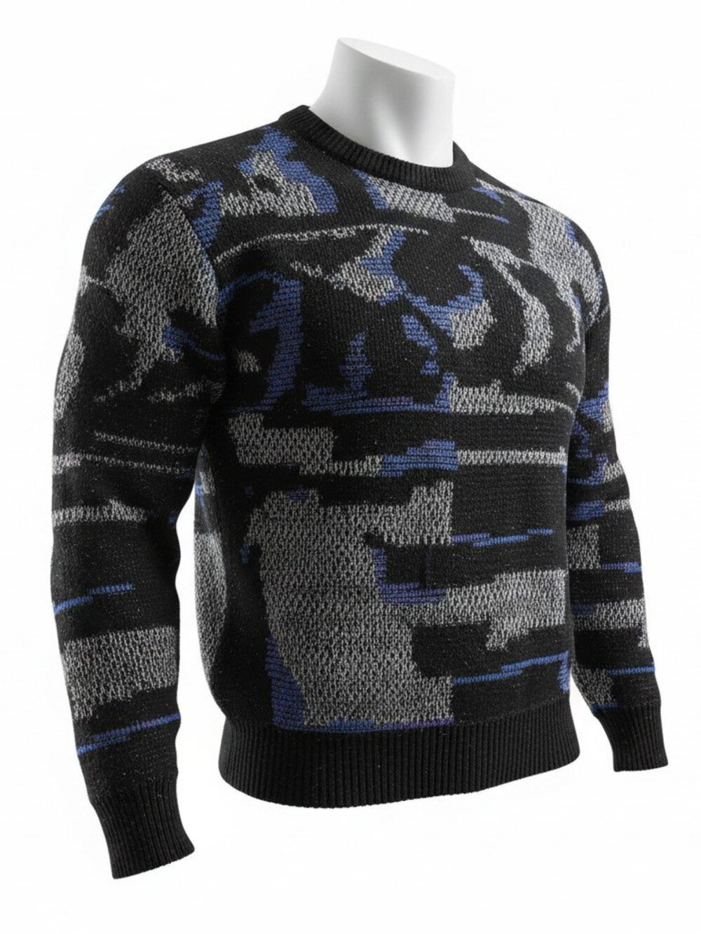 Saturdays NYC "Fall 1989" Patterned Knit Crewneck Sweater Mens Large